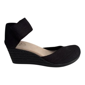 Charleston Shoe Co Talla 8 Negro Lino OBX Cuña Alpargata Lavable Clásica $150 - Imagen 1 de 10