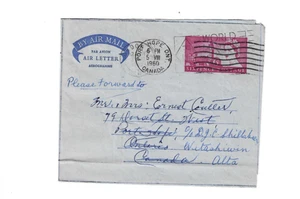 GREAT BRITAIN 1960 Air Letter sent from London to Port Hope ONT Canada - Picture 1 of 3