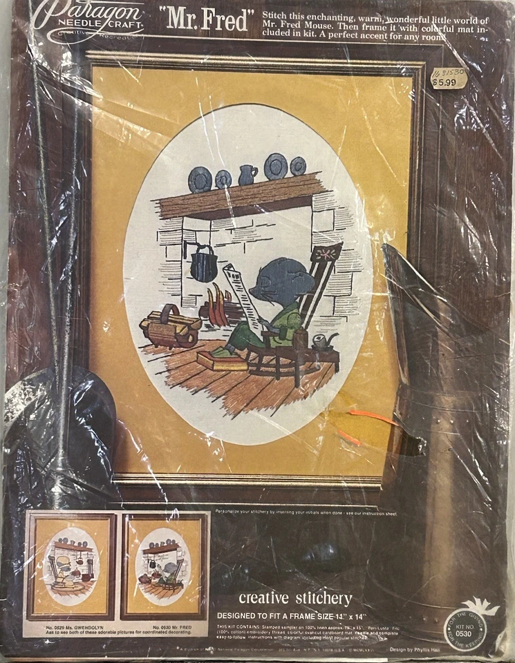 Vintage Paragon Needlecraft Kit No. 0530 “Mr Fred” 1976 Unopened Fits 11” x 14” - Image 1 of 4