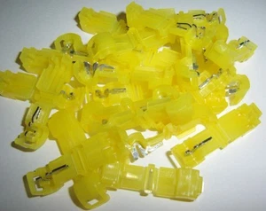 (25) 3M T-TAP Quick Wire Connectors Yellow 12-10 Gauge 953 Car Audio Terminals - Picture 1 of 3