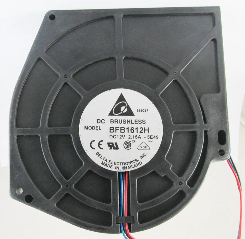 Delta BFB1612 159mm x 165mm x 40mm DC 12V 2.15A Blower Fan 3-pin 2510 Connector - Image 1 of 4