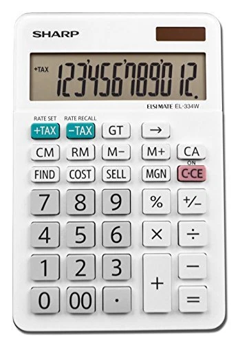 Sharp EL-334WB Business Calculator, White 4.0 - Image 1 of 1