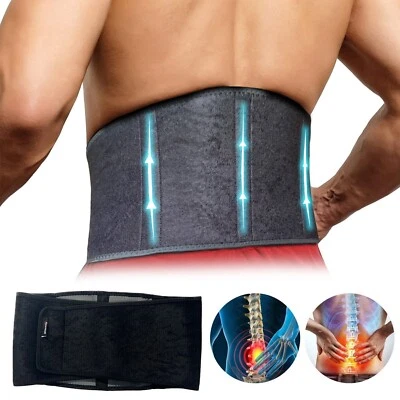 Lower Back Support Brace Adjustable Lumbar Work Belt for Pain Relief Men Women - Image 1 of 4