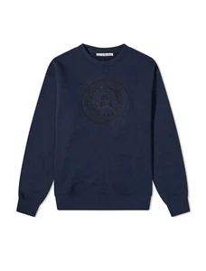 Acne Studios Forban Embroidered Sweatshirt in Navy - Medium & Large - BNWT, £290 - Picture 1 of 9