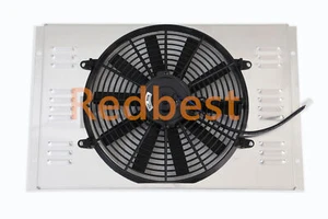 TODO ALUMINIO CUBIERTA VENTILADOR RADIADOR 62 63 64 65 66 67 CHEVY II NOVA Con VENTILADORES 14" - Imagen 1 de 8