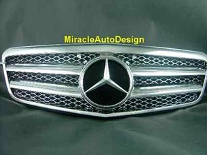 ONE SET OF CHROME FRONT GRILLE FOR 2009-2013 MERCEDES BENZ W212 E-CLASS - Picture 1 of 3