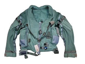 SELTENE Original RAF Sage Green Fast Jet Piloten Flugweste Jacke Größe 12 #314 - Bild 1 von 7