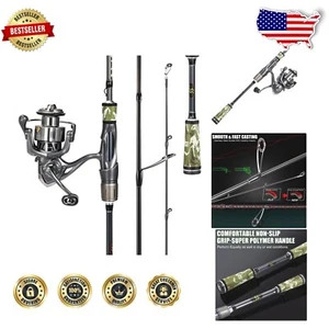 Versatile 30Ton Graphite Fishing Rod and Reel Combo - Perfect for All Anglers - Picture 1 of 11