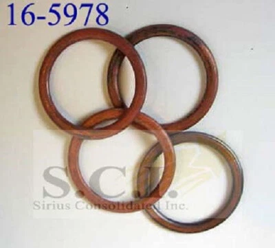 КОМПЛЕКТ ВЫХЛОПНЫХ ПРОКЛАДОК KAWASAKI H1 EX250 KZ250 EX305 KZ550 KZ650 ZX600 NINJA x 4 - Изображение 1 из 4