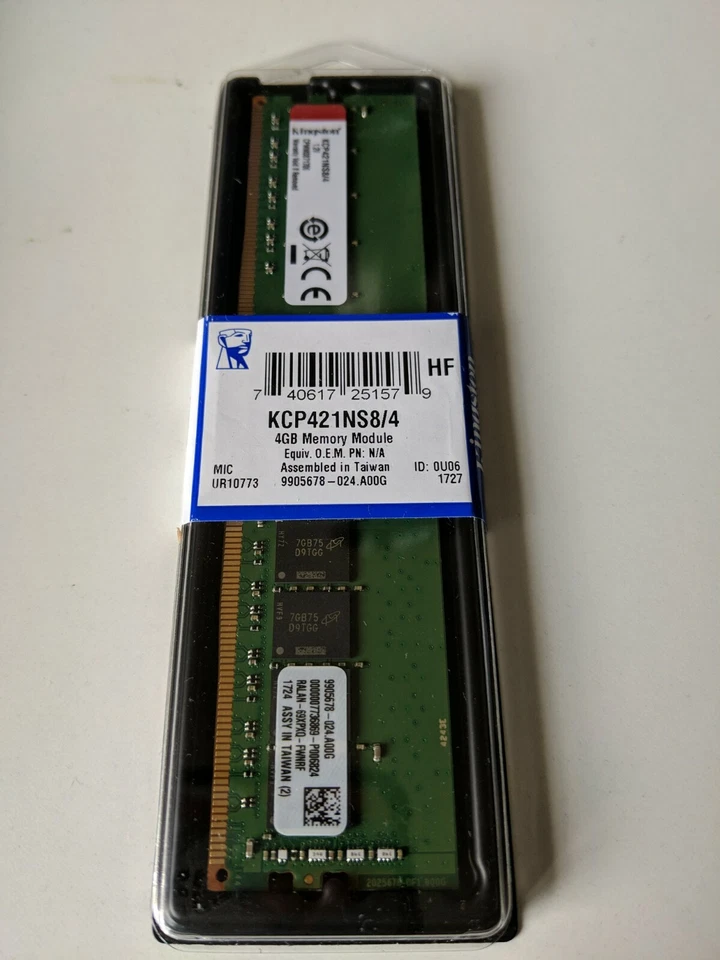 Kingston 4GB Memory Module (KCP421NS8/4 NEW) - Image 1 of 1