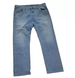 Men's 501 Levi Strauss & Co Jeans 40x30 Button Fly Front Light Wash - Picture 1 of 10