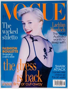 Kylie Bax DAMIEN HIRST Lachlan Murdoch VOGUE AUSTRALIA August 1997 Stiletto VTG - Picture 1 of 15