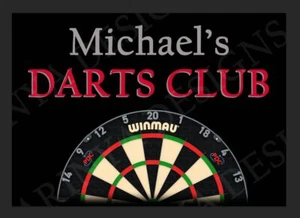 Darts Club Sign Personalised Home Bar Pub Man Cave Shed Garage Metal Sign Gift - Picture 1 of 1