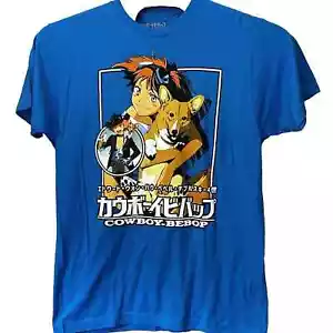 Cowboy Bebop T Shirt Men's Small Blue Short Sleeve Graphic Anime Japanese NWT - Picture 1 of 7