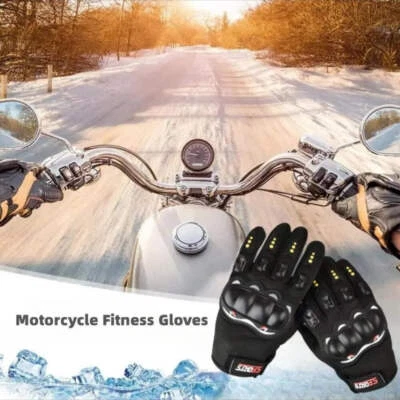 Motorcycle Gloves Full Finger Protective Outdoor Knight Sports Breathable Racing - Image 1 of 4