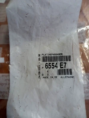 PEUGEOT 307 PIASTRA PASSEGGERO 6554E7 ORIGINALE - Imagen 1 de 4