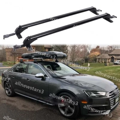 For Audi S4 A4 B8 4DR 43.3" Car Top Roof Rack Cross Bars Luggage Carrier & Lock - Image 1 of 4