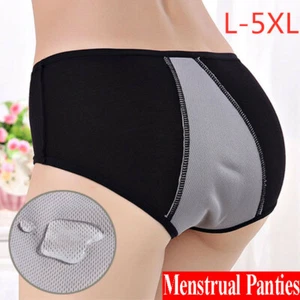2Pack Menstrual Period Panties Plus Size Physiological Brief Leakproof Underwear - Picture 1 of 18