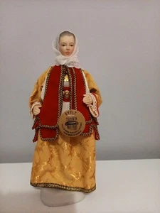 Handcrafted Evelt Themis Traditional Greek Costume Porcelain Doll - Picture 1 of 7