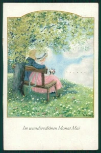 Artist Signed Pauli Ebner Children MM Vienne serie 1263 postcard TC2343 - Picture 1 of 2