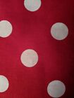 Red with white polka dots cotton woven 18x22  Minnie mouse spots