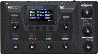 Zoom B6 Bass Guitar Multi-Effects Pedal Processor Full-color LCD Touchscreen NEW - Image 1 of 3