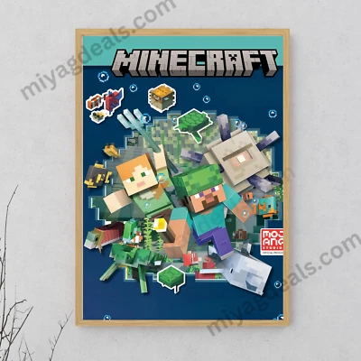 MOVIE POSTERS USA Minecraft Gaming Poster 18x24 Wall Art Decor | Gamer Room Decoration Video Game