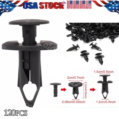 for Nissan Body Panel Clips 120pcs Push-Type Fasteners Bumper Rivets Retainers - Изображение 1 из 4