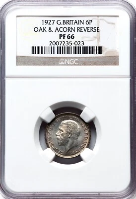 UK - 1927 George V Proof 6 Pence - NGC PF66 - A MAGNIFICENT GEM SPECIMEN! - Image 1 of 2