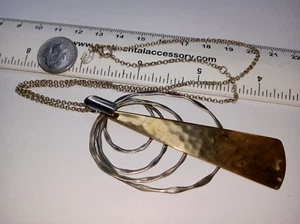 RLM STUDIO 925, BRASS MODERNIST STYLE, NECKLACE 18", 12.3 GRAMS - Picture 1 of 3