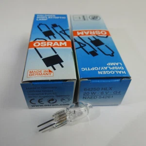 Osram HLX 64250 Halogen Light Bulb 6V 20W G4 NAED 54261 Olympus Microscope Bulb - Picture 1 of 2