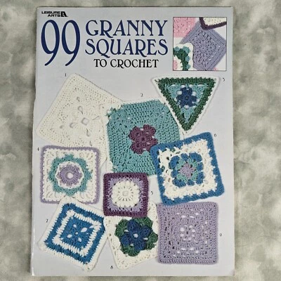 📚 1998 Vintage '99 Granny Squares to Crochet' Pattern Book - Leisure Arts - Image 1 of 4
