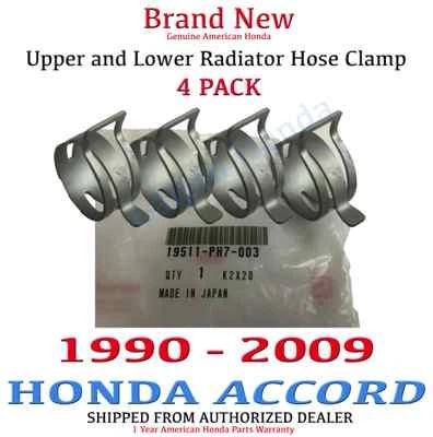 1990 - 2009 Honda ACCORD Genuine OEM Honda Radiator Hose Clamp Kit Set of Four  - Image 1 of 4