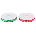  2 Rolls Snowflake Pattern Ribbons Christmas Gift Wrapping Band Bow Tie