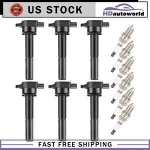 6x Ignition Coil & Iridium Spark Plug For 2004-2007 Mitsubishi Galant 3.8L V6 - Picture 1 of 11