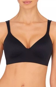 Natori 723248 Revelation Wireless Contour T-Shirt BH Schwarz Neu mit Etikett Größe 34DD - Bild 1 von 5