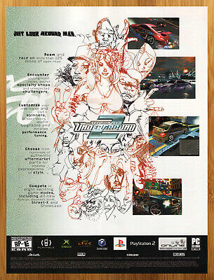 2003 Need for Speed: Underground PS2 Xbox GC Print Ad/Poster