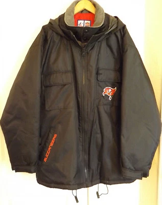 MENS LARGE GAME DAY LOGO ATHLETICS BUCANEERS ZIP UP HOODED COAT w/ HOOD SIZE XL - Изображение 1 из 4
