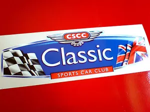 CLASSIC SPORTS CAR CLUB Vintage Car Bumper Sticker Decals 1 off 200mm - Picture 1 of 1