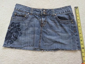 gonna giordache vintage blu jeans 10 ragazze bottino ricamato carino sexy donna denim - Foto 1 di 4