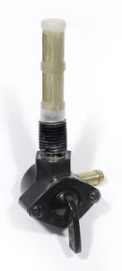 Benzinhahn schwarz Custom f. Harley Davidson Chopper 1/4" Anschluß rechts 90° HD - Picture 1 of 2