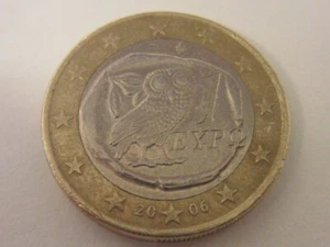 MONETA DA 1 EURO Gufo GRECIA 2006 - Foto 1 di 2