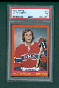 1973 Topps Hockey Card - #72 Guy Lafleur, PSA 7 NM - Bild 1 von 2