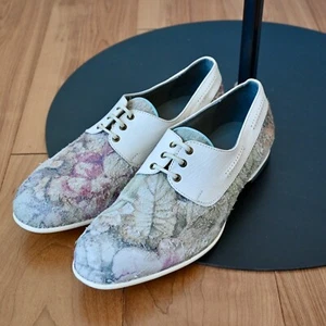 MINT, alfredo BANNISTER floral print hairy suede shoes, made in Japan, size 43 - Picture 1 of 20