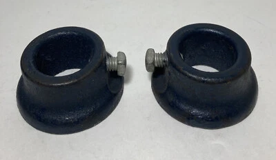 "Par de abrazadera de cuello de barra de peso estándar de 1 pulgada 1"" vintage extremos de hierro" Foto 1 de 4