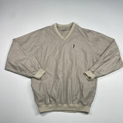 Chaqueta cortavientos vintage Munsingwear golf para hombre pequeña beige pulóver Foto 1 de 4