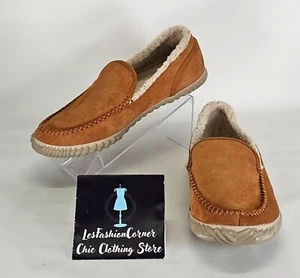 Sorel Dude Moc Men's Tan Suede Wool Moccasin Slipper Size 9 338 - Picture 1 of 18