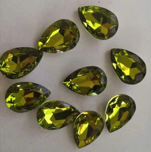 Coloured glass Crytal Oval Rhinestone Jewels Faceted Beads - Picture 1 of 7