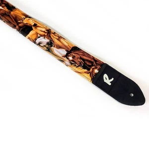 Correa de guitarra para caballo - Correa de guitarra para correr caballos marrón y gris - Country - Imagen 1 de 9