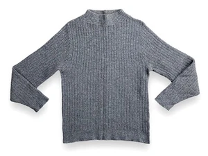 Vintage Gray Turtle Neck Acrylic Wool 70s M - Picture 1 of 7